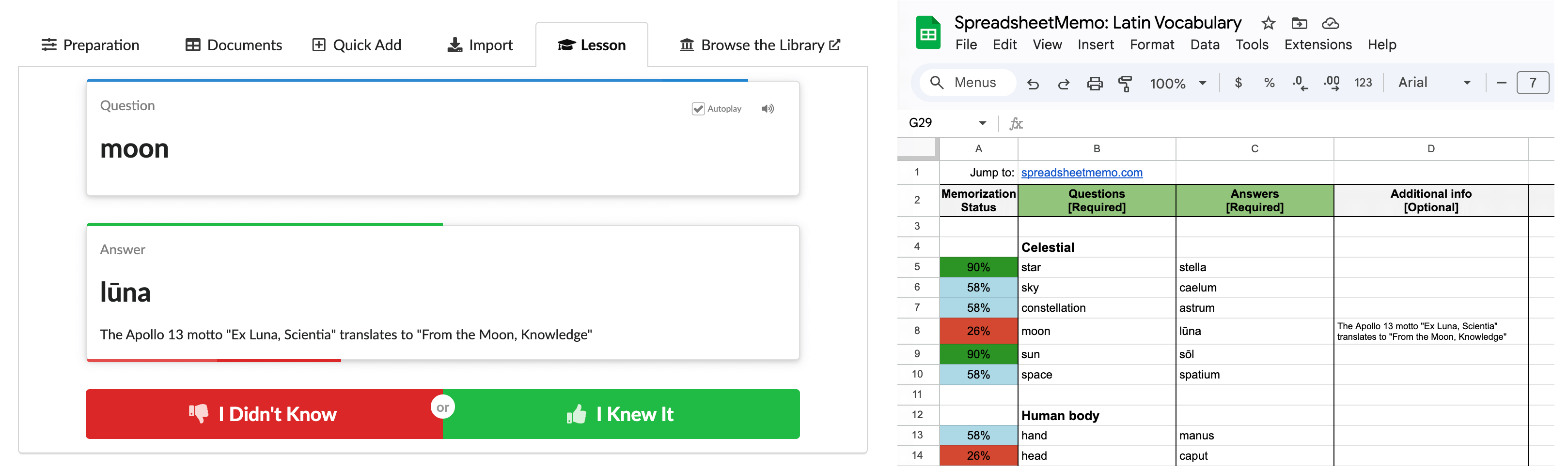 SpreadsheetMemo Screenshot